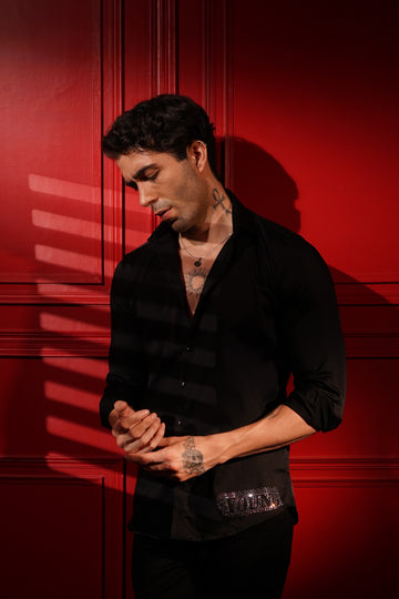 Billionaire Gleam – Black Shirt for Men