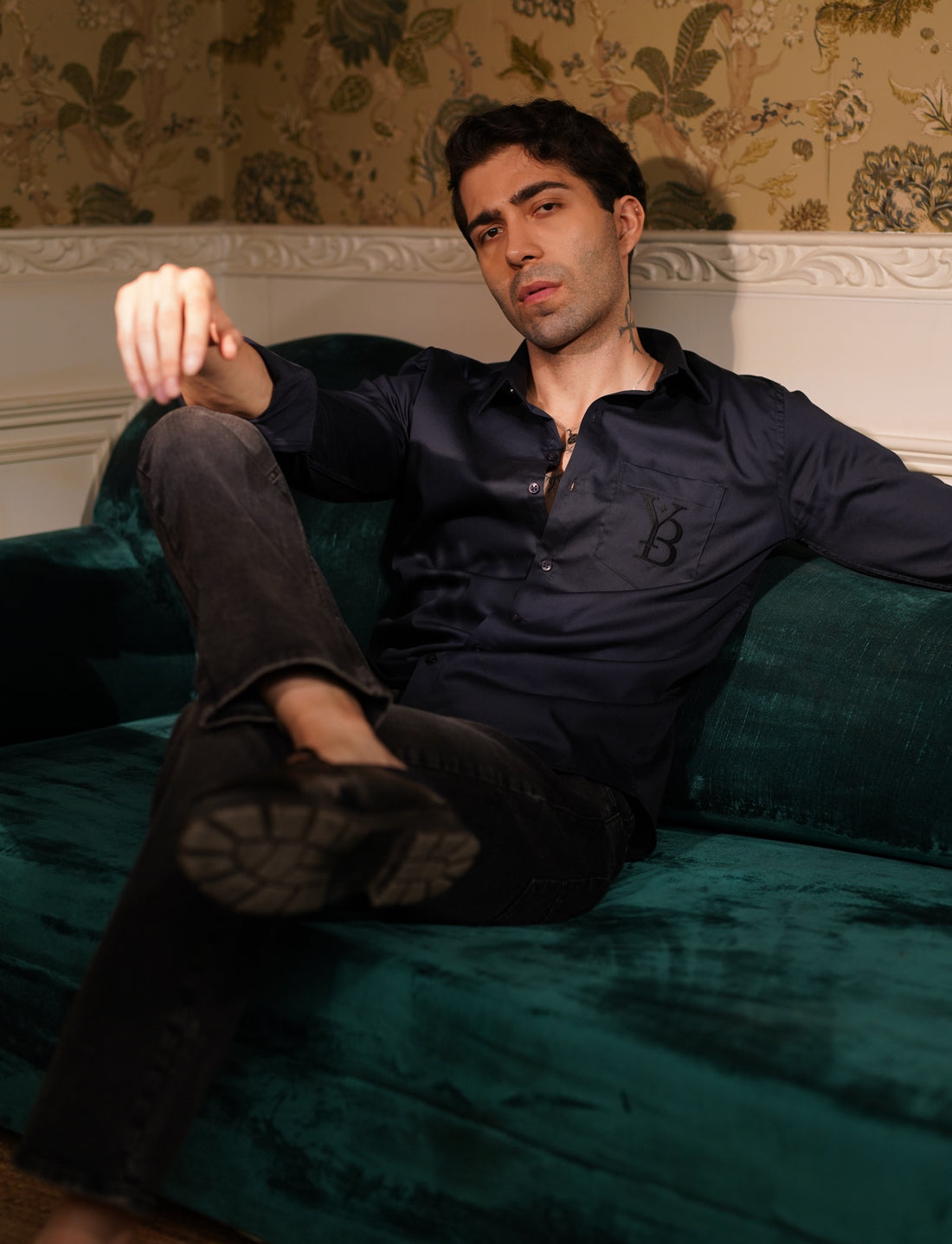 Elite Legacy  Mark – Navy  Blue Shirt for  Men