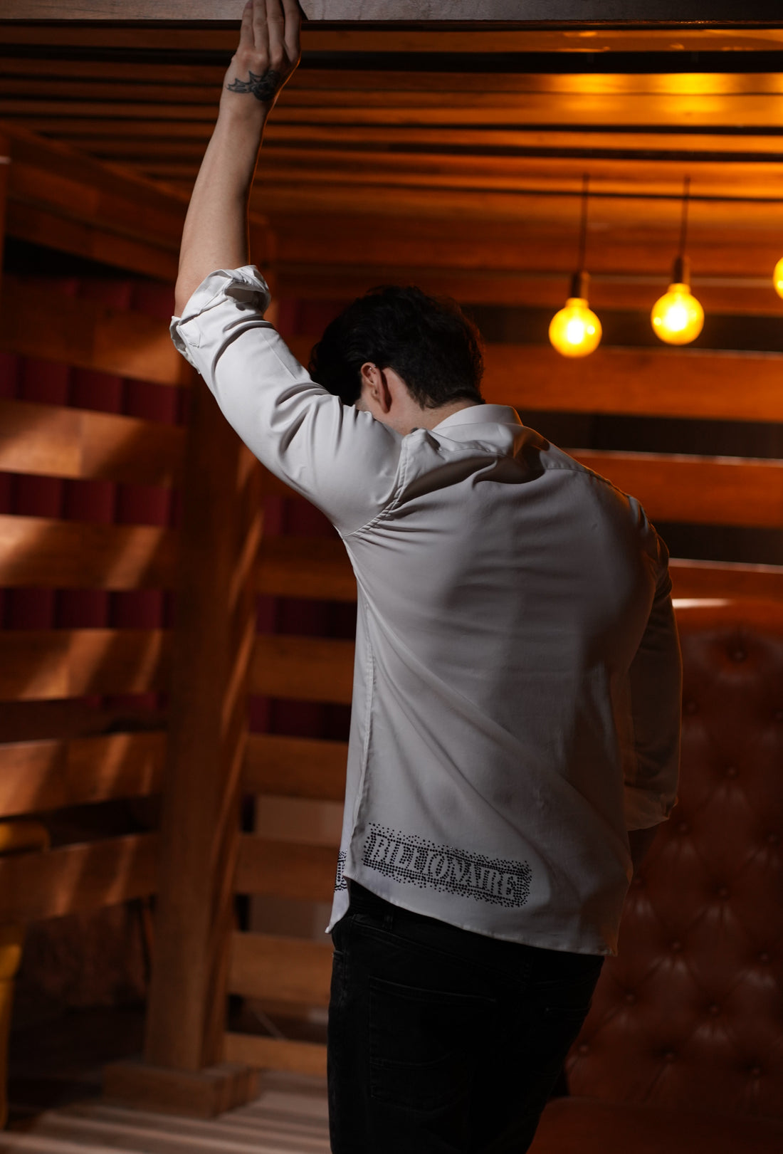 Billionaire Gleam – White Cotton Shirt for Men