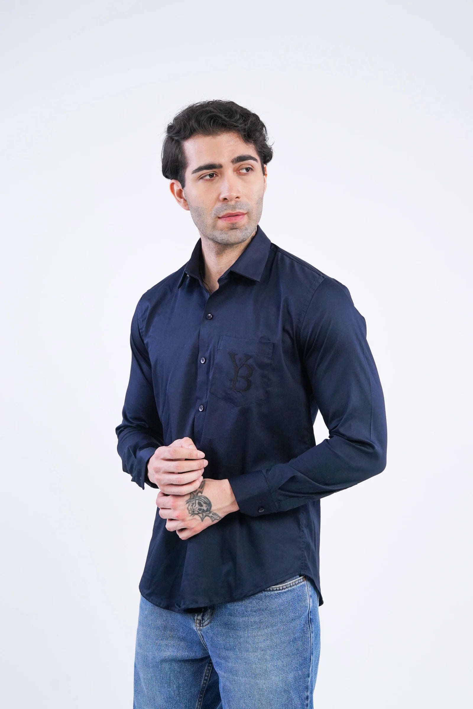 Elite Legacy  Mark – Navy  Blue Shirt for  Men