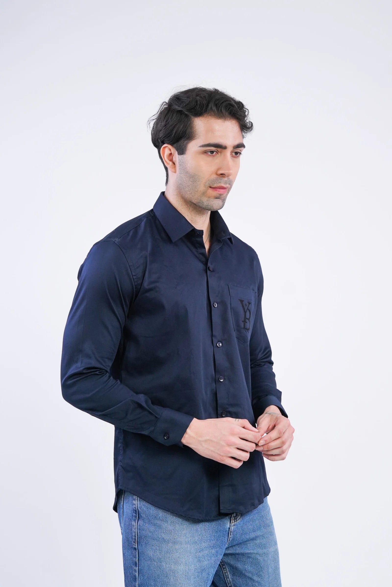 Elite Legacy  Mark – Navy  Blue Shirt for  Men